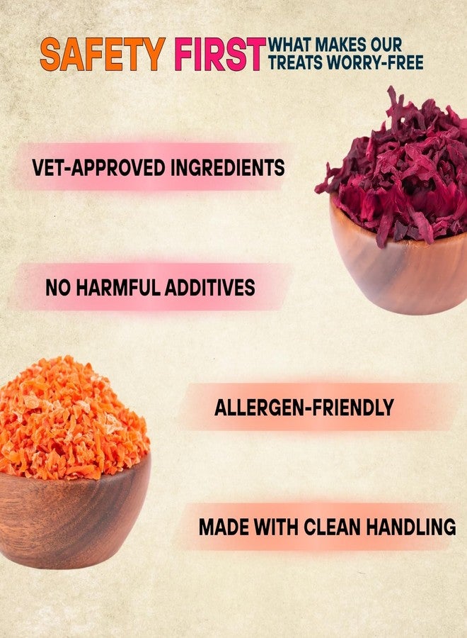 Sage Square Cat Dried Carrot & Beetroot Flakes Treats - Natural, Healthy & Tasty Snacks | Rich in Fiber & Vitamins | No Artificial Preservatives | Low Fat, Digestible | for Training, Chewing | 150g - Image 5
